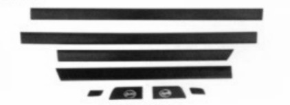 Молдинг комплект (бока)из 8 частей верх AUDI 100 (C4), 01.91 - 08.94