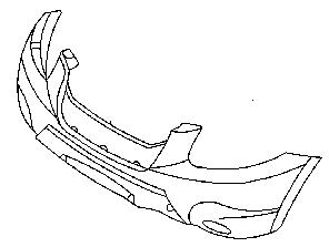 Бампер с отв. для тум HYUNDAI SANTAFE, 07-