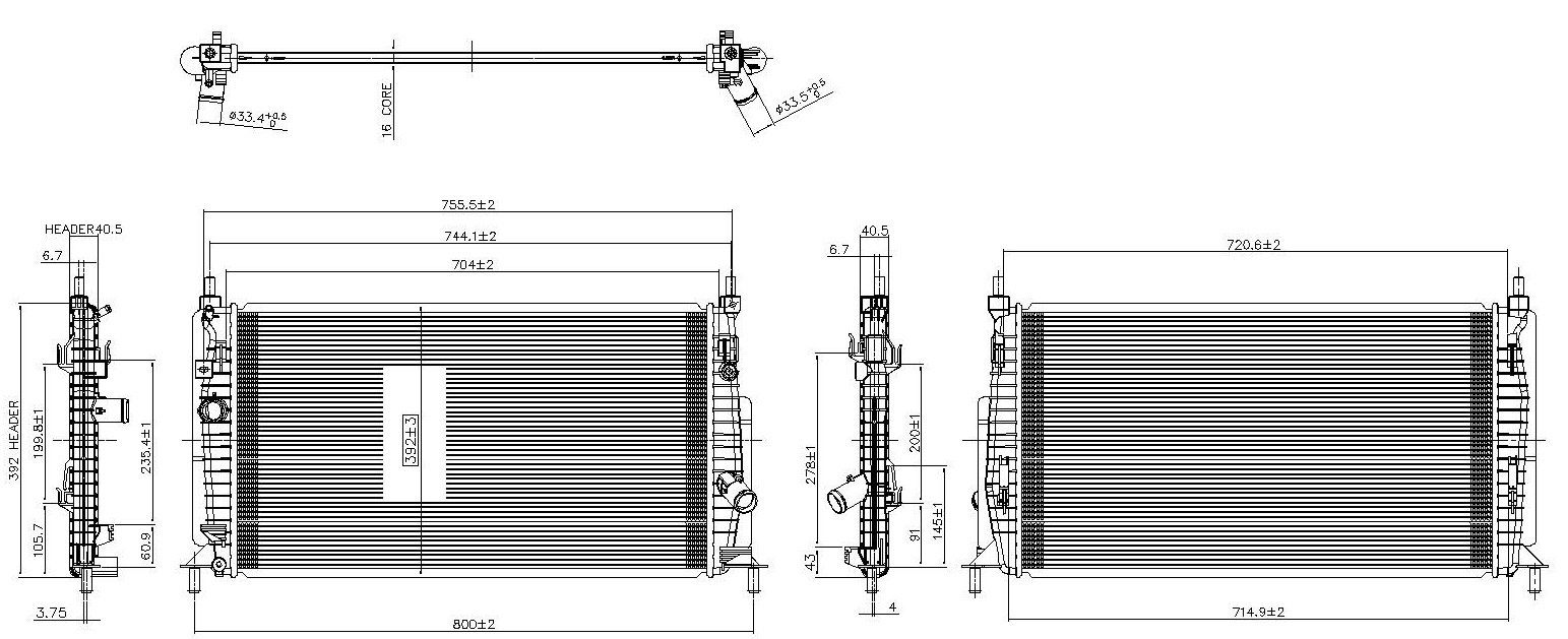 Радиатор автомат USA RKSD1/2/3/4/5 MAZDA 3, 09 -