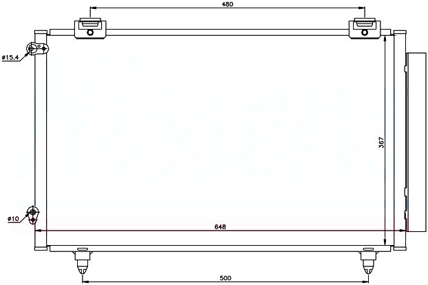 Радиатор кондиционера TOYOTA COROLLA SDN (USA type), 03 - 08