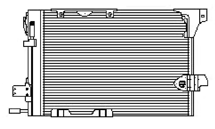 Радиатор кондиционера OPEL ASTRA 98-1,4 16V/ 1,6 16V/ 1,7TD/ 1,8 16V/ 2,0 16V/ 2,0D (02.98 ->) OPEL ZAFIRA (01.99 ->)