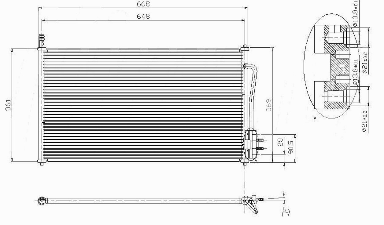 Радиатор кондиционера FORD FOCUS (12.98-01.02)
