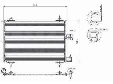 Радиатор кондиционера PEUGEOT 406, 05.99 - 05.04
