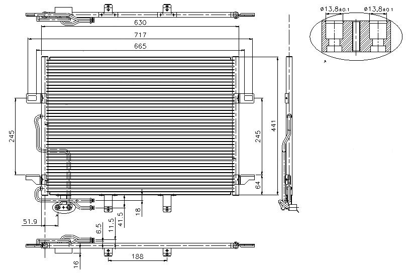 Радиатор кондиционера MERCEDES BENZ (W211), 04.02 -