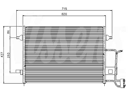 Радиатор кондиционера 2,7 TURBO/1,9 TDI AUDI (A6), 05.97 - 05.01