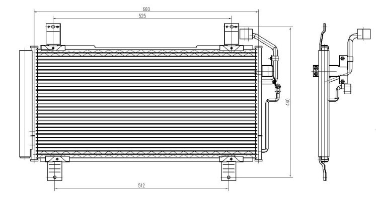 Радиатор кондиционера 3.0L, автомат USA MAZDA 6, 02 -