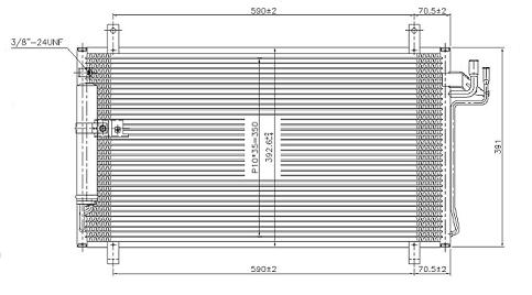 Радиатор кондиц Coupe/SDN INFINITI G35, 03 - 06