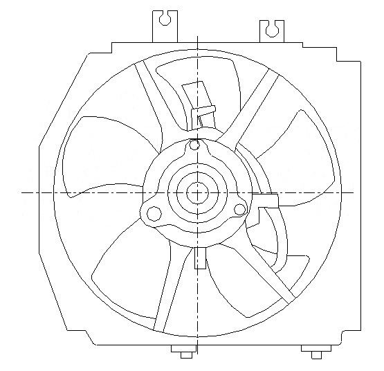 Диффузор радиатора (вентилятор + эл. мотор + диффузор) MAZDA PROTEGE 06.99 - 01.01