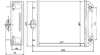 Радиатор печки 217 x 207 x 40 MERCEDES BENZ (W124), 01.85 - 06.95