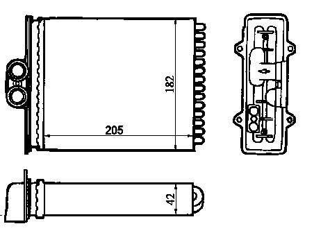 Радиатор печки OPEL VECTRA (95-)