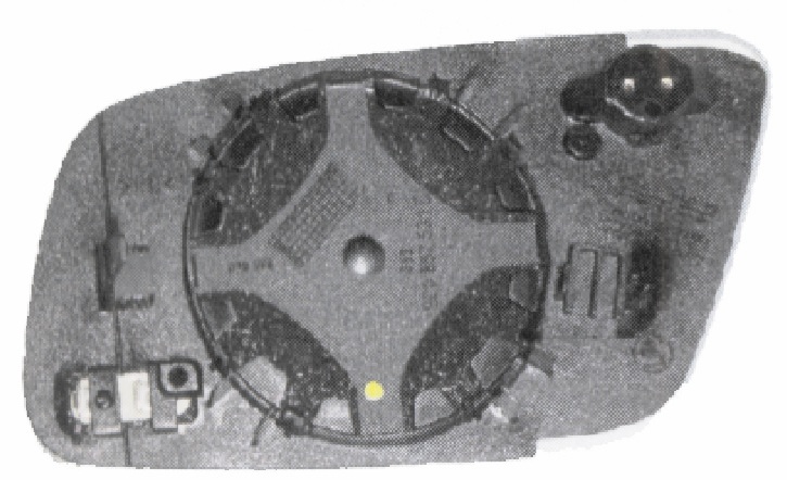 Стекло зеркала с подставкой эл прямое AUDI 80/90 (B4), 08.91 - 11.94