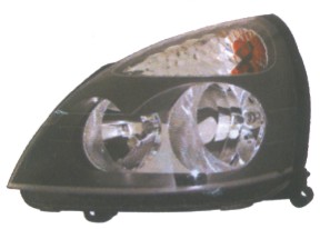 Фара передняя эл черный фон RENAULT CLIO (01-)